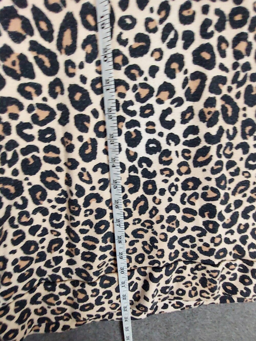 SIMPLY VERA WOMENS TAN LEOPARD ANIMAL PRINT 3/4 SLEEVE LOUNGE DRESS NIGHT GOWN L - Picture 5 of 10
